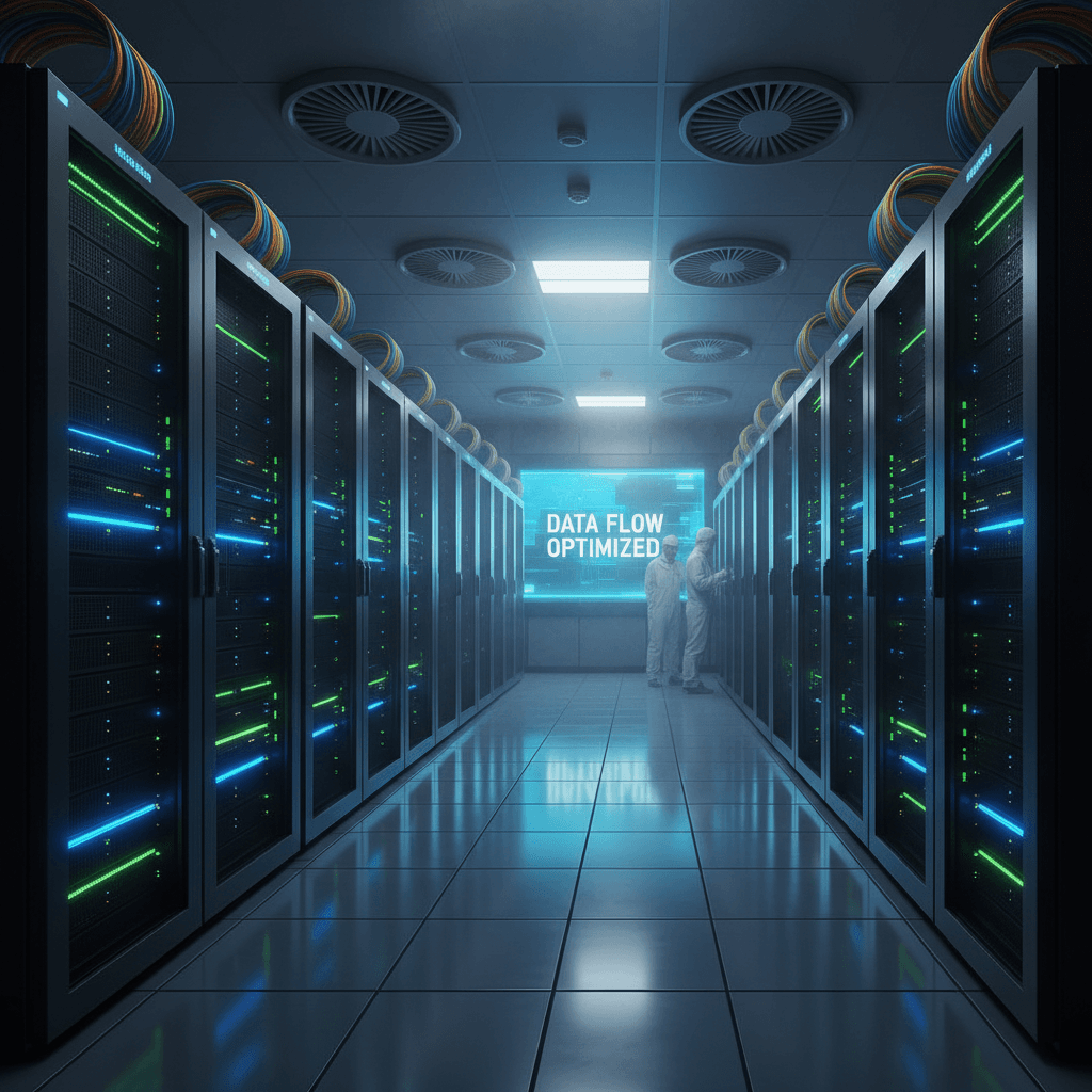 Database server racks in a data center